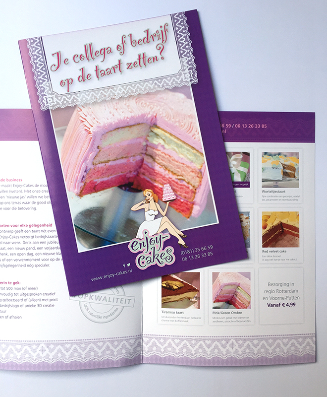 Copywriting Enjoy-Cakes bedrijfsbrochure